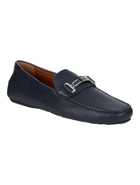 drulio men's 6211257 navy leather loafer shoes