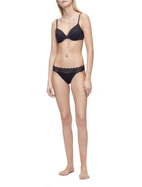 Calvin Klein Women's Micro with Lace Band Thong Panty