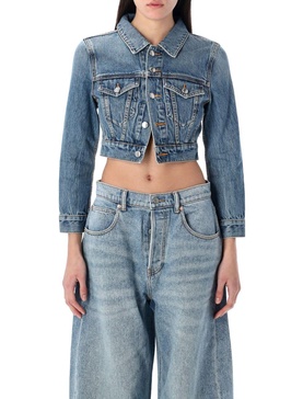 Alexander Wang Shrunken Trucker Denim Jacket