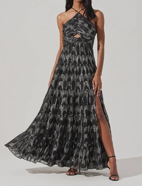 madeline dress in black silver
