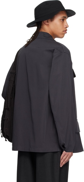 Gray Four Pockets Jacket