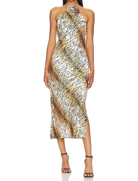 lenzy dress in tiger
