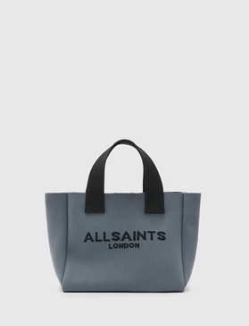 AllSaints Izzy mini tote bag in gray