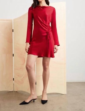 alessandra dress in scarlet