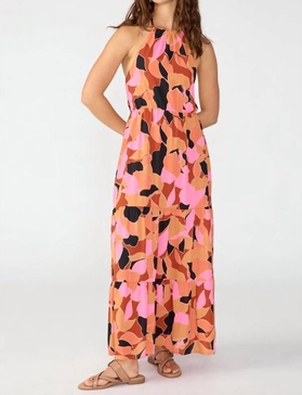 backless maxi dress in solar power