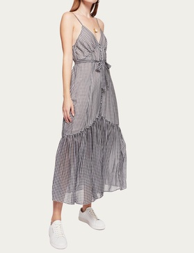laurel dress in black mini gingham