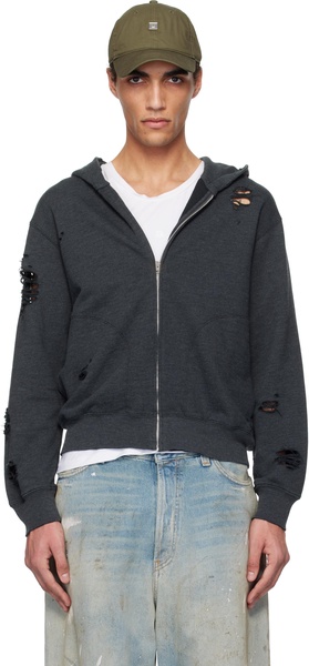 Black Zipper Hoodie