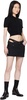 Underwear-effect denim mini skirt