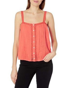 Jessica Simpson Women's Albi Lace Pintuck Cami Blouse
