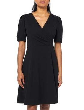 DKNY womens Wear to Work V-neck Short Sleeve Dress