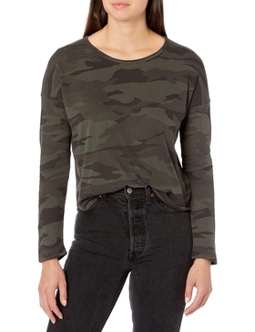 Splendid Women's Cotton Slub Crewneck Long Sleeve T-Shirt