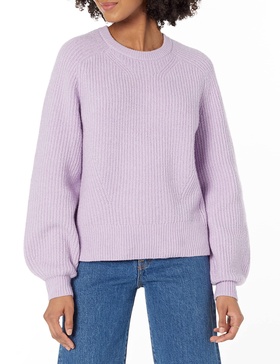 Amazon Essentials Ribbed Long Sleeve Sweaters for Women, Crewneck