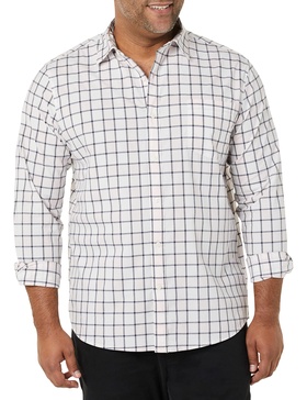 Amazon Essentials Men's Long-Sleeve Regular-fit Stretch Poplin Shirt