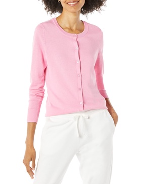 Amazon Essentials Women's Lightweight Crewneck Cardigan Sweater (Available in Plus Size)