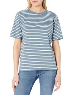 PENDLETON Women's Short Sleeve Deschutes Stripe Cotton Tee