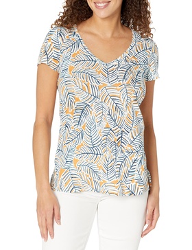 NIC+ZOE Women's Palm Ss V Tee