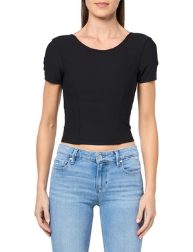 Lacoste x Bandier Women's Short Sleeve Crop Top