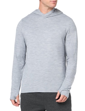 Amazon Essentials Men's Tech Stretch Long-Sleeve Hooded T-Shirt