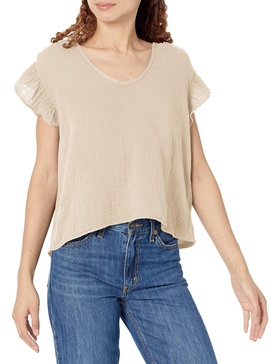 Velvet by Graham & Spencer Women's Remi Cotton Slub Mix Top