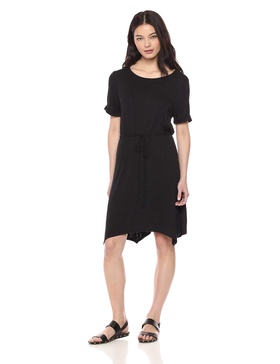 BCBGeneration Women's Cascade Hem Dress, Black, XXS