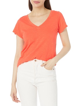Velvet by Graham & Spencer Women's Jilian Original Slub V-Neck Tee