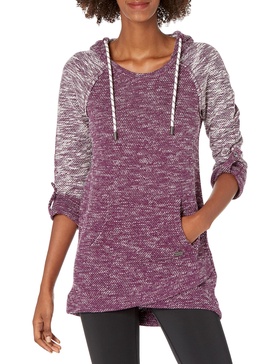 Andrew Marc Women's Roll Sleeve Hooded Tunic