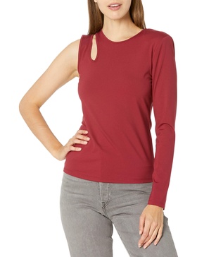 BCBGMAXAZRIA Women's One Long Sleeve Top with Cut Out