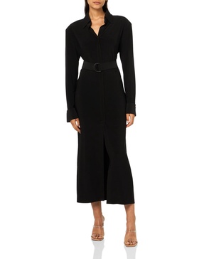 Norma Kamali Women's Nk Shirt Dress Long W/Shoulder Pads