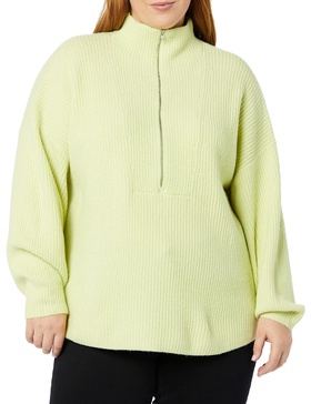 Amazon Essentials Women's Sweaters, Dressy Casual, Mid Gauge Stretch, Half Zip, Polo Collar