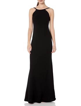 Calvin Klein Women's Halter Neck Crepe Gown