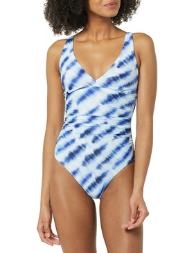 Amazon Essentials Women's Plunge Tummy Control Shaping Swimsuit