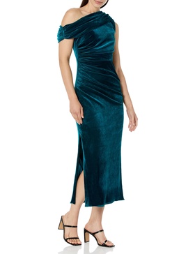 Shoshanna Women's Grover Gemstone Velvet Midi Dress