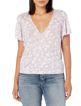 Lucky Brand Women's Printed Wrap Top