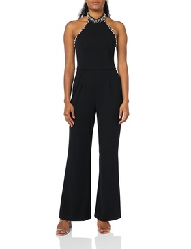 Adrianna Papell Womens Knit Crepe Jumpsuit