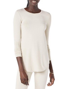 Amazon Essentials Women's Supersoft Terry Regular-Fit Long-Sleeve Shirttail Hem Shirt (Previously Daily Ritual)