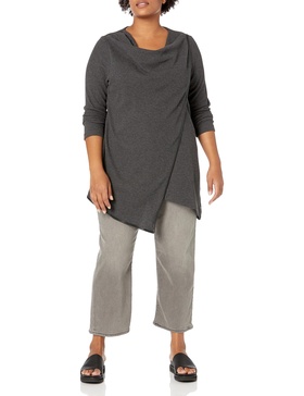 Andrew Marc Women's Long Sleeve Thermal Asymmetric Tunic (Regular & Plus Sizes)
