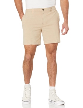 Amazon Essentials Men's Slim-Fit 7" Lightweight Comfort Stretch Oxford Short (Previously Goodthreads)
