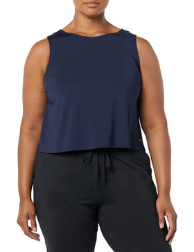 Amazon Essentials Women's Tech Stretch Cropped Loose-Fit Tank