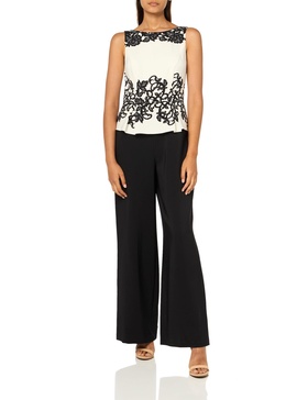 Adrianna Papell Womens Scroll Lace JumptsuitJumpsuit