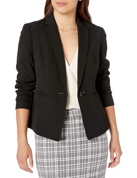 Kasper Women's Petite Size Stretch Crepe One Button Jacket