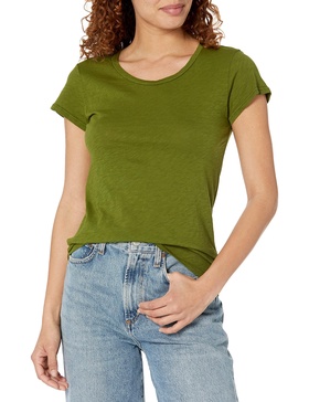 VELVET BY GRAHAM & SPENCER Women's Slub Crewneck Tee