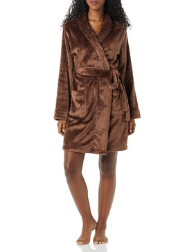 Amazon Essentials Women's Mid-Length Plush Robe (Available in Plus Size)
