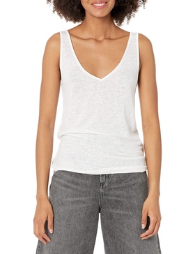 Vince Women's Linen Dbl V-Neck Tank