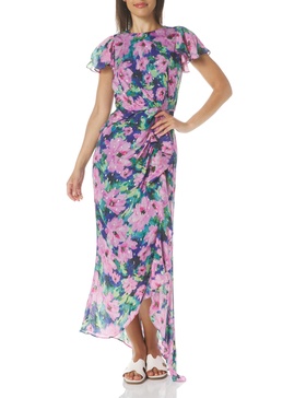 Shoshanna Women's Midnight Sketched Garden Print Park Dress