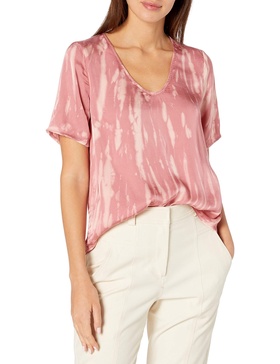Velvet by Graham & Spencer Women's Tallulah Tie Dye Satin Tee