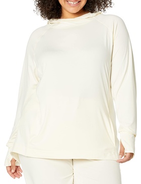 Amazon Essentials Women's Brushed Tech Stretch Popover Hoodie (Available in Plus Size)