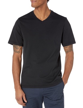 Amazon Essentials 100% Cotton T Shirts for Men, Regular-Fit Short-Sleeve V-Neck, Pack of 2, Available in Big & Tall