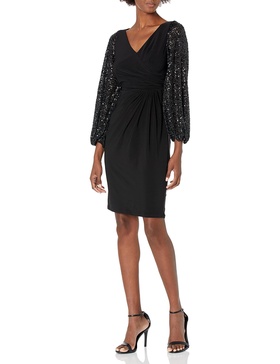 Adrianna Papell Women's Draped Jersey Cocktail Dress