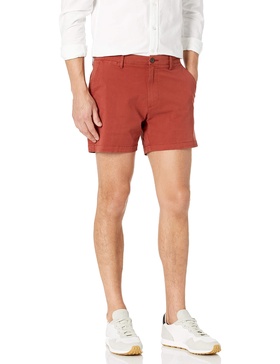 Amazon Essentials Men's Slim-Fit 5" Flat-Front Comfort Stretch Chino Short (Previously Goodthreads)