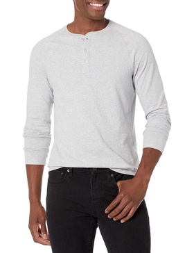 Amazon Essentials Men's Slim-Fit Long-Sleeve Henley Shirt
